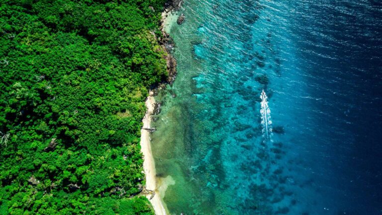 Fiji coast near Lautoka cruise port