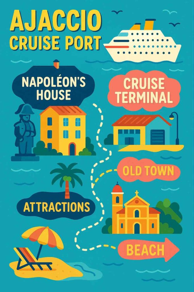 Ajaccio cruise port pin