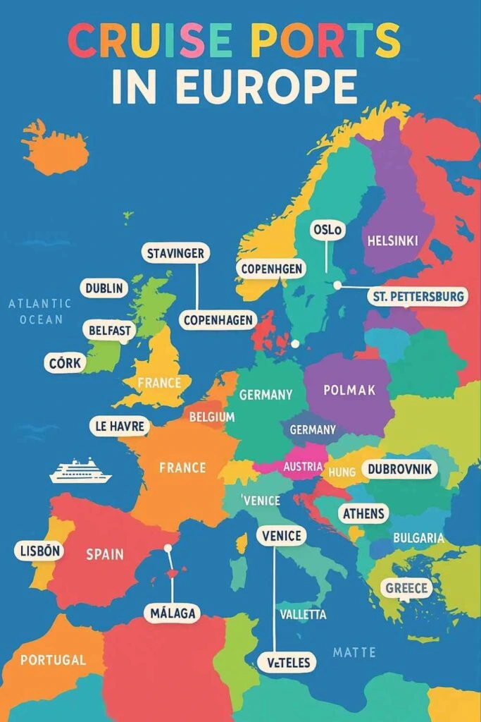 European cruise ports pin