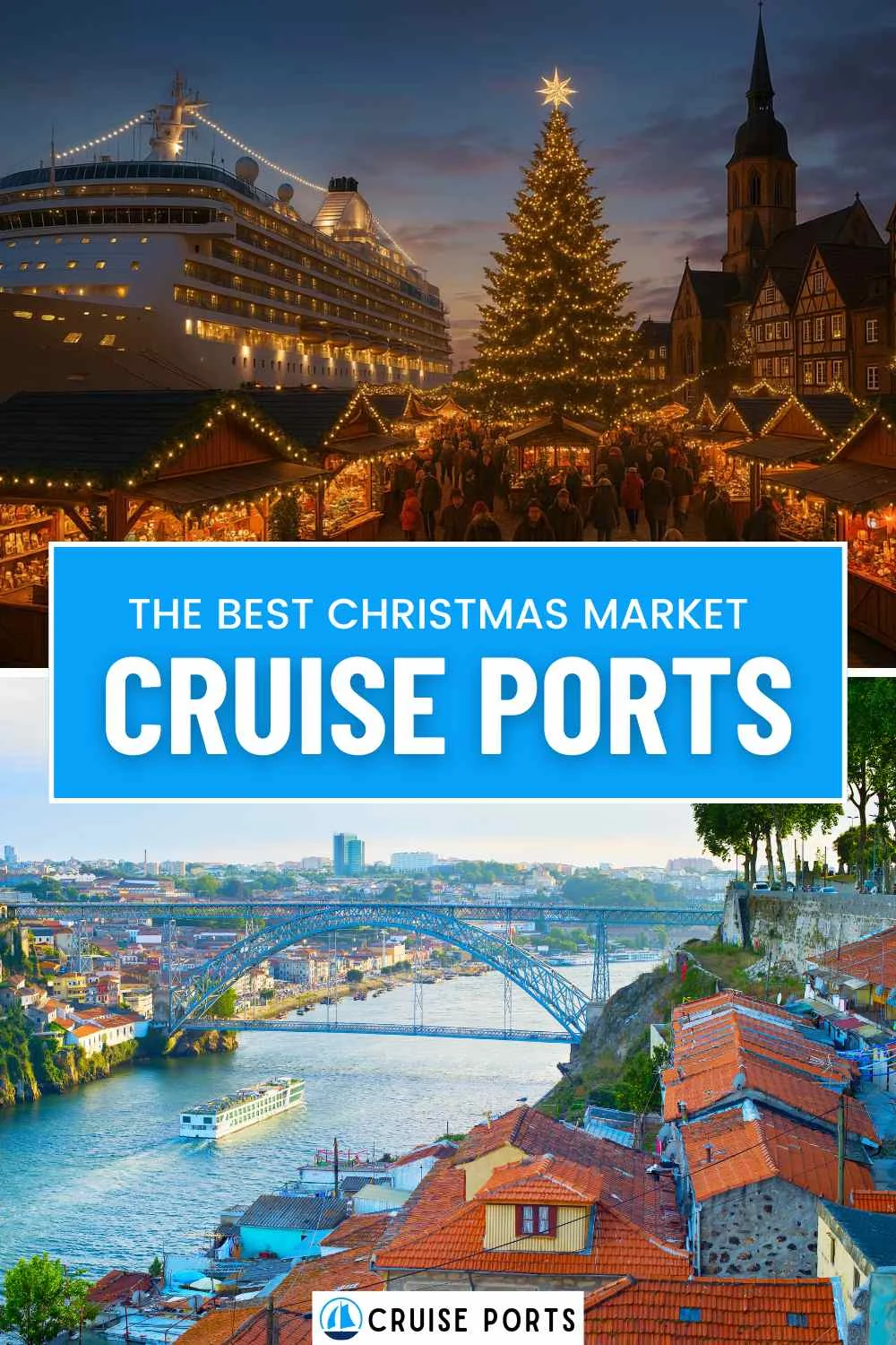 Christmas market cruise ports pin