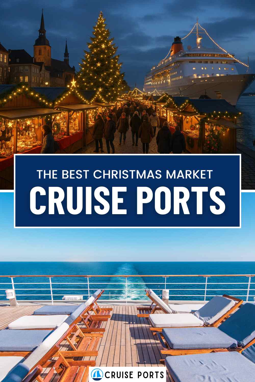 Christmas market cruise ports pin