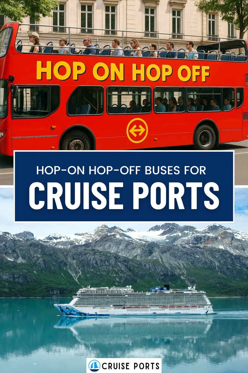 cruise ports with hop-on hop-off buses pin