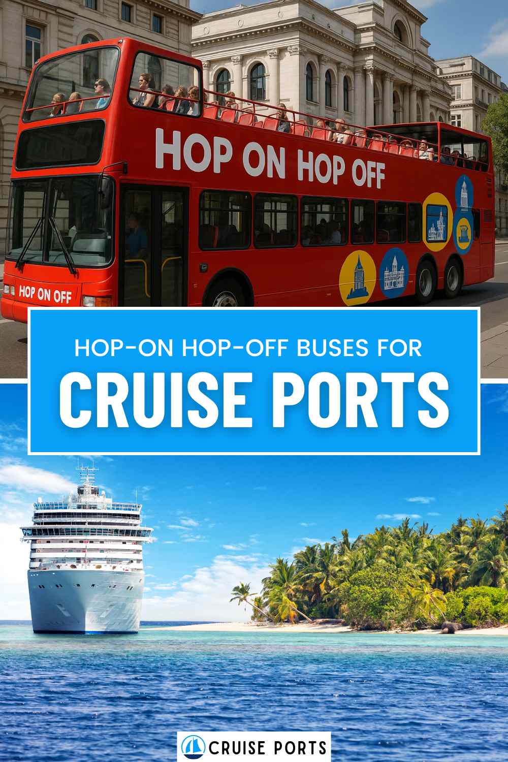 cruise ports with hop-on hop-off buses pin