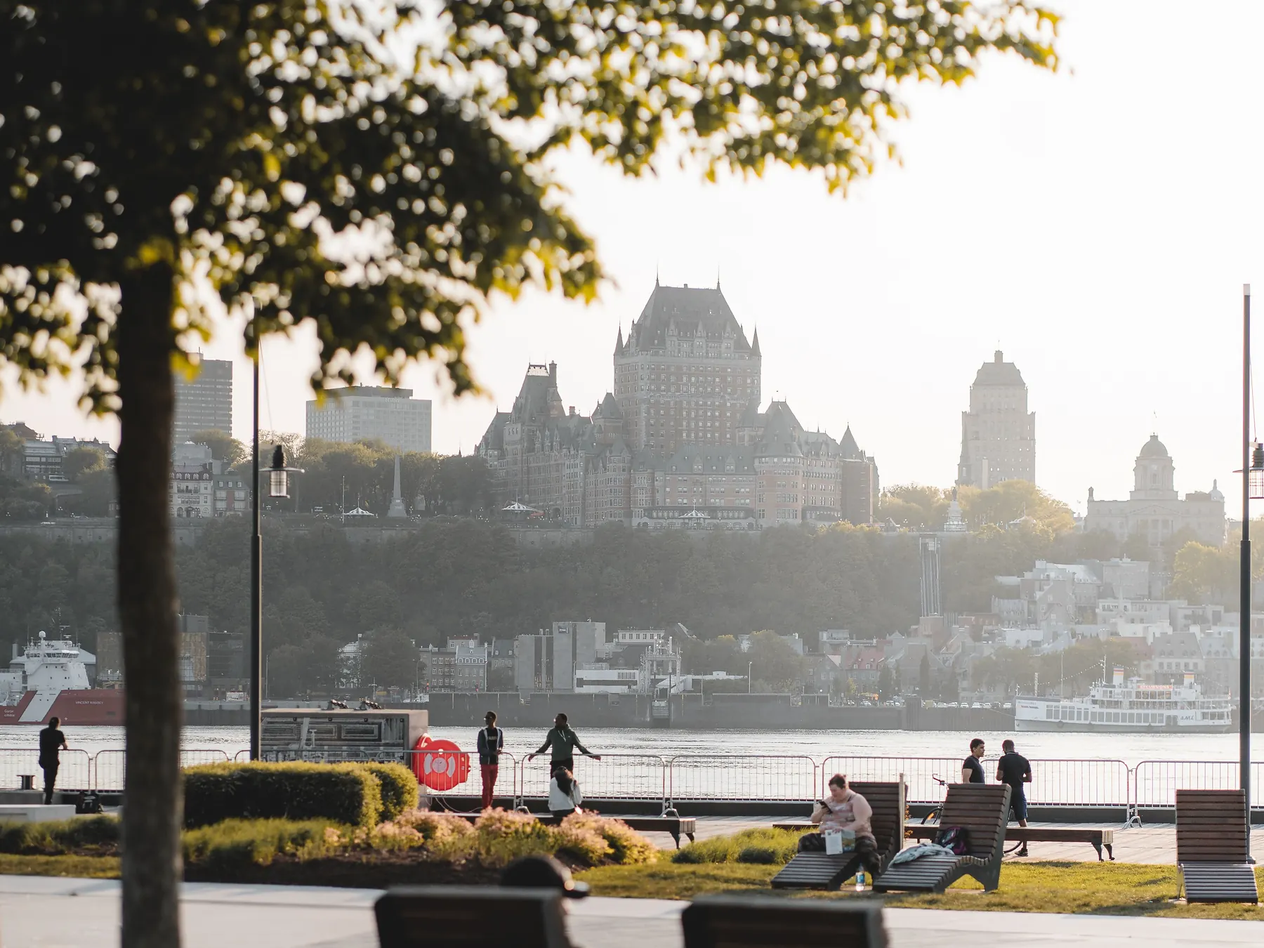 Autumn view of Château Frontenac and historic Old Québec
