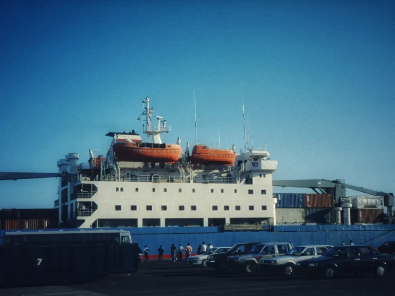 Passenger and cargo ship alongside the dock in Port Louis, Mauritius