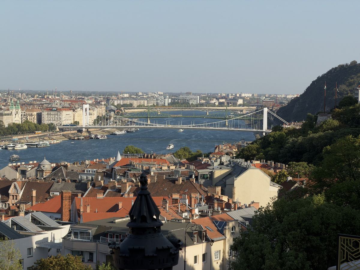 Panoramic view across Budapest from Fisherman's Bastion