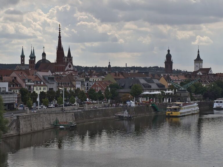 A panorama of the old town with the Main river in Würzburg, Wurzburg