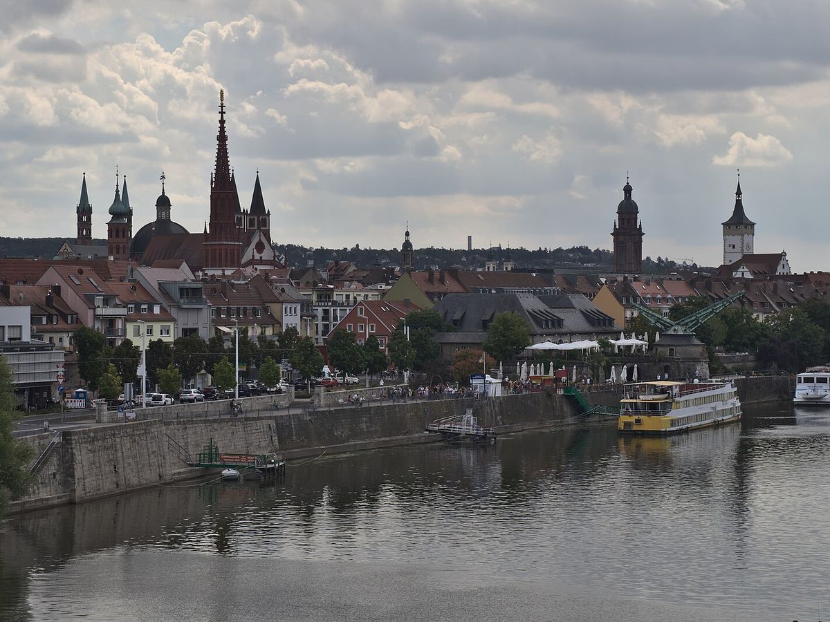 A panorama of the old town with the Main river in Würzburg, Wurzburg