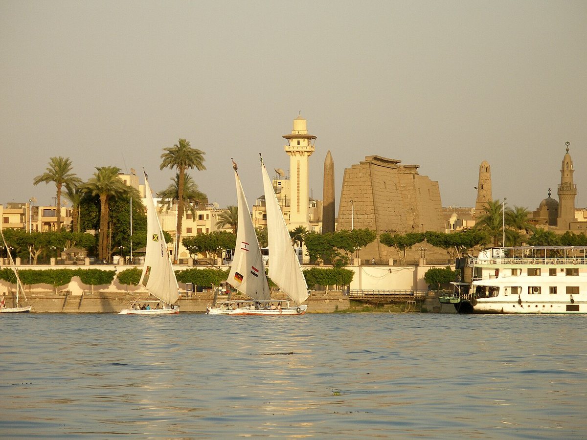 Luxor, Egypt, Boats on Nile River, Luxor