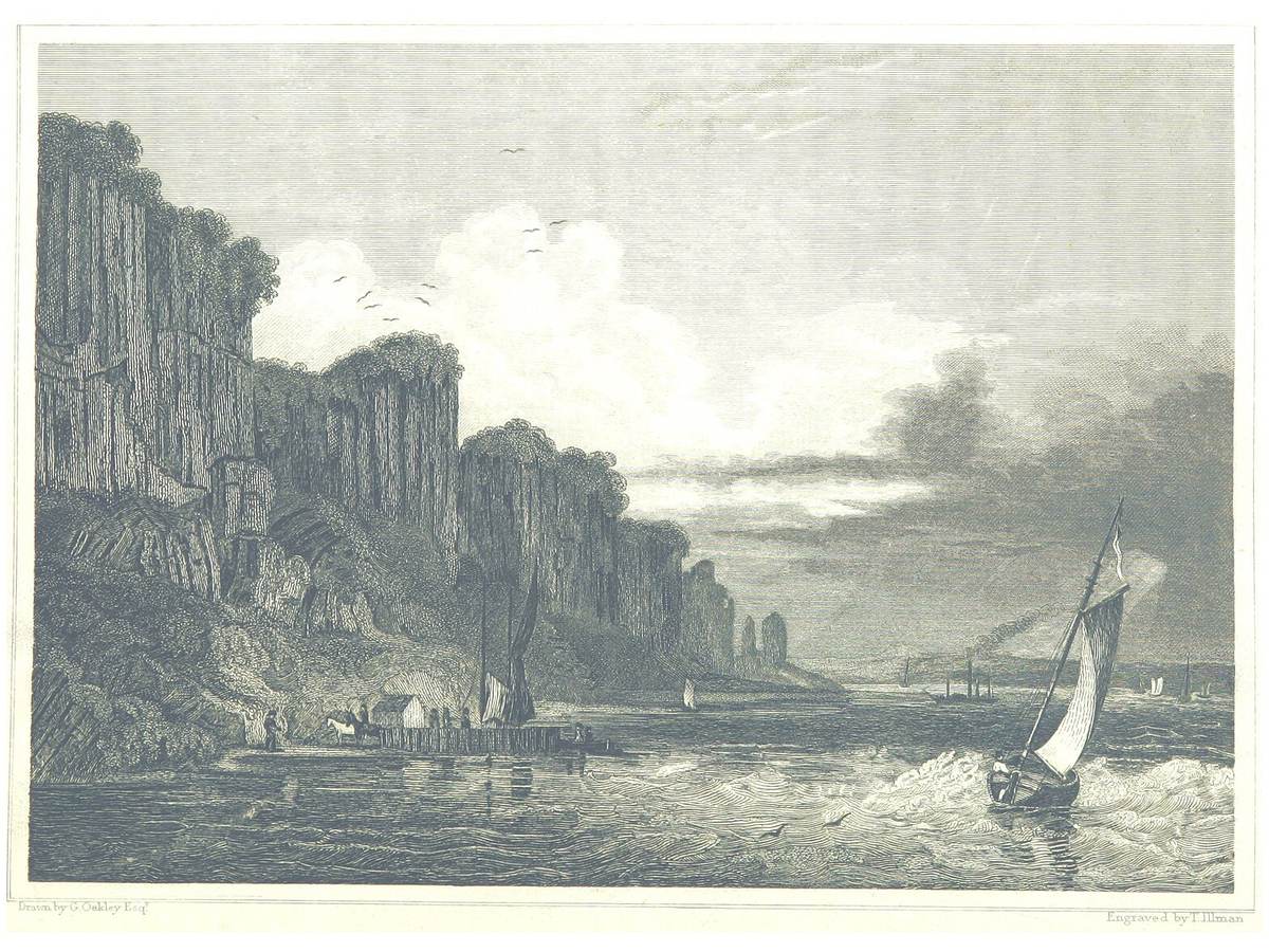 HINTON(1834) 2.417 Palisade rocks on the Hudson river, New York, Hudson