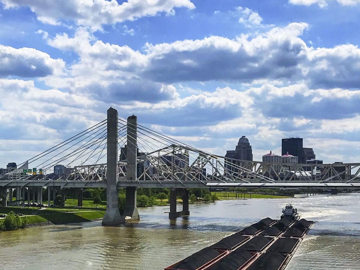 Barge on Ohio River, Ohio