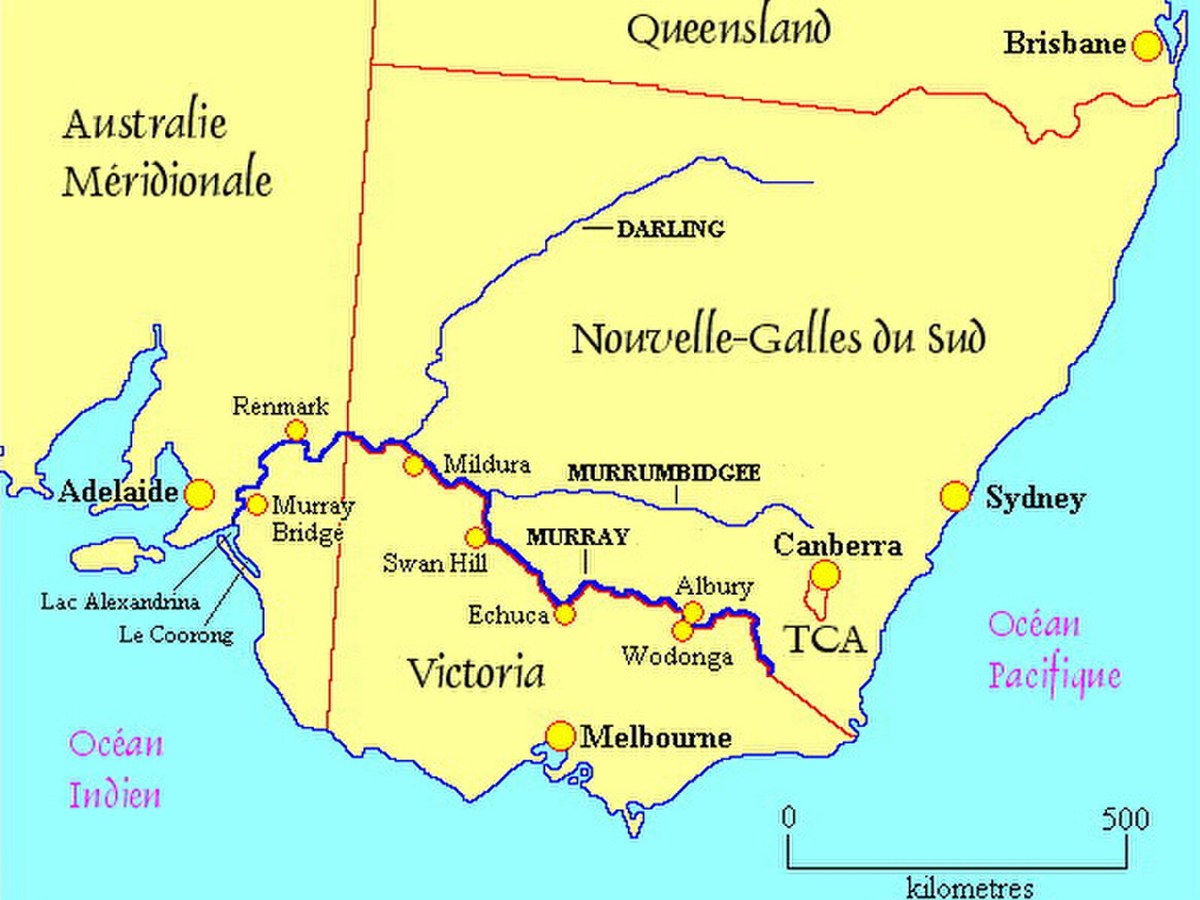 Carte du Murray et de ses affluents2, Murray