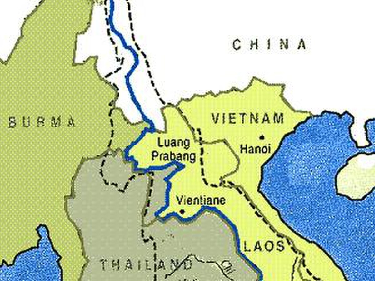 Mekong river location, Upper Mekong