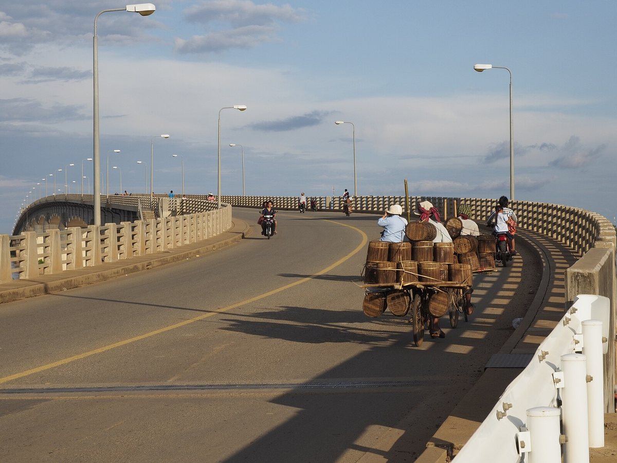 Mekongbrücke bei Kampong Cham 2 in Kampong Cham