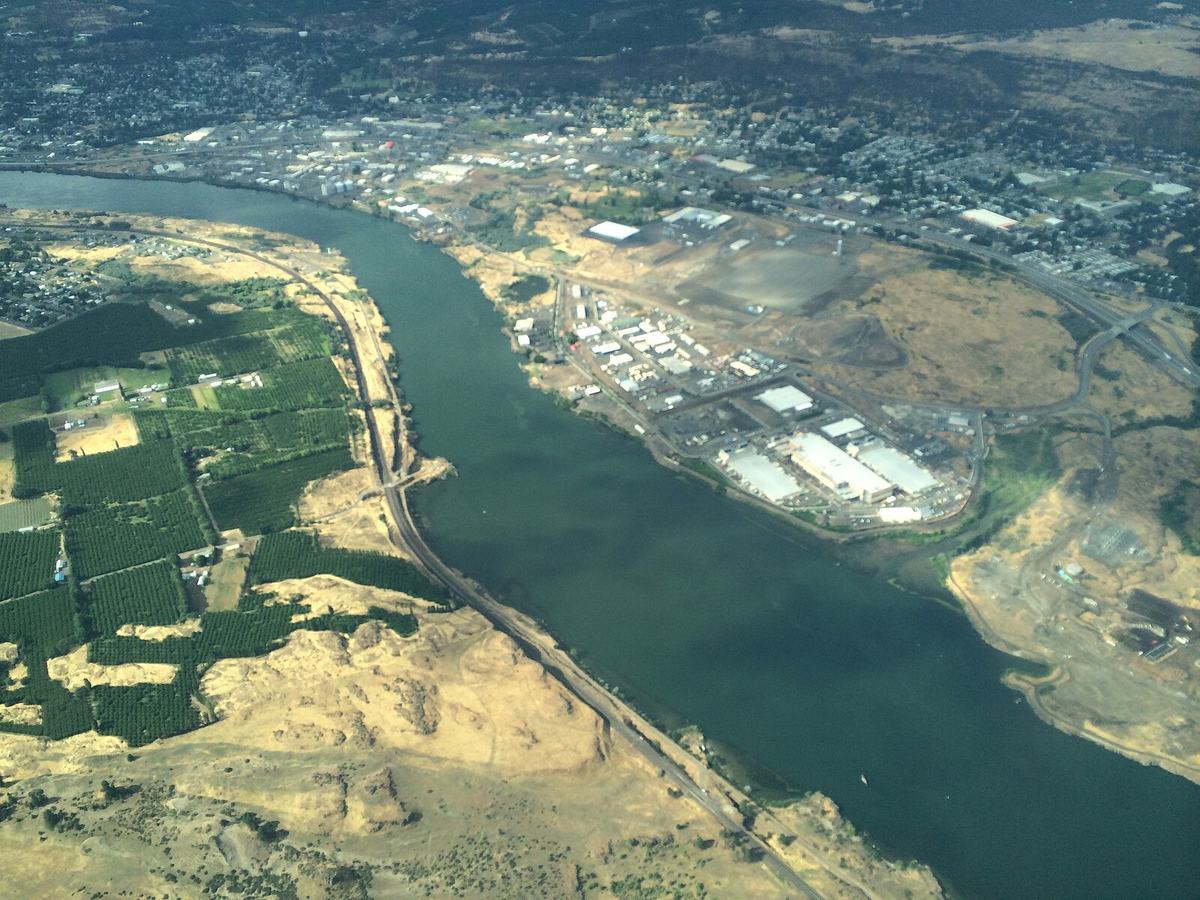 The Dalles aerial by Sam Beebe, The Dalles