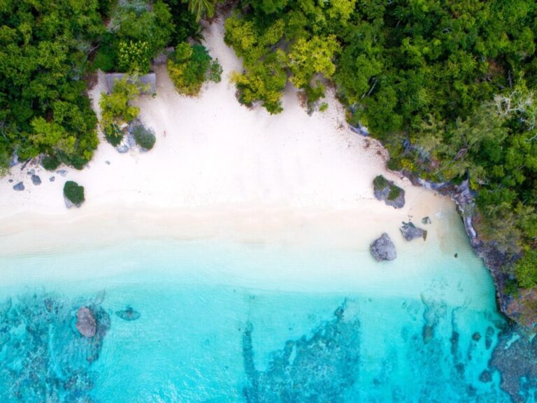 Lelepa Island coastline in Vanuatu