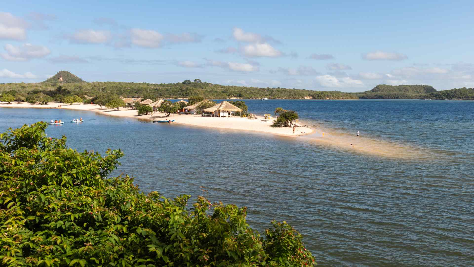 River sandbar and calm water at Alter do Chao, Brazil