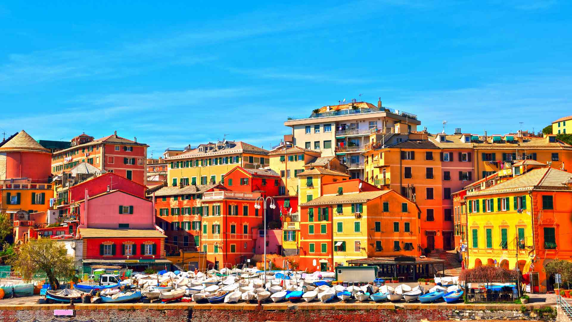 Colorful fishing village of Boccadasse in Genoa