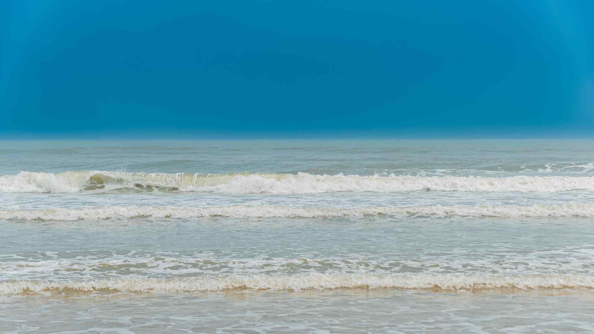 Sandy beach near Chan May port in central Vietnam