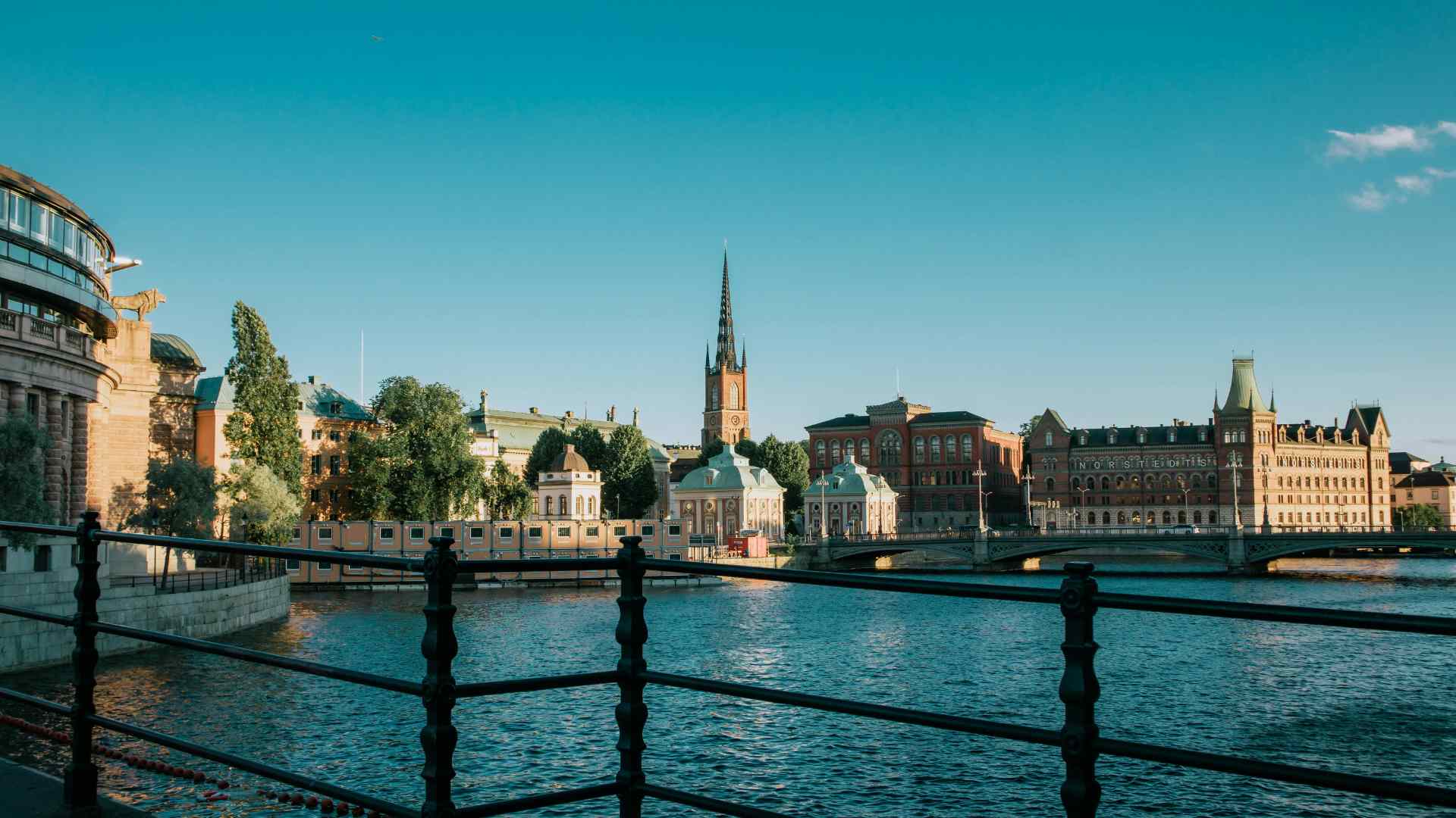 Stockholm skyline viewed across the harbor