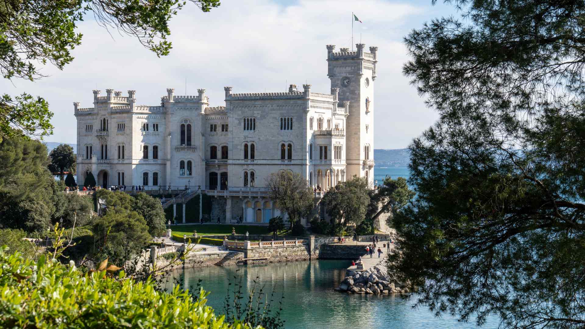 Miramare Castle overlooking the Adriatic near Trieste