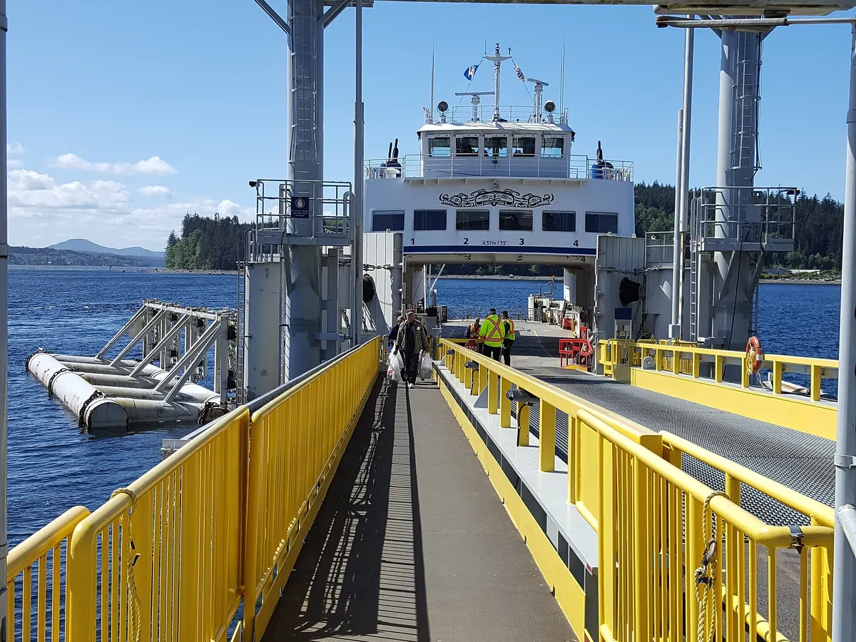 View of Alert Bay cruise port and waterfront