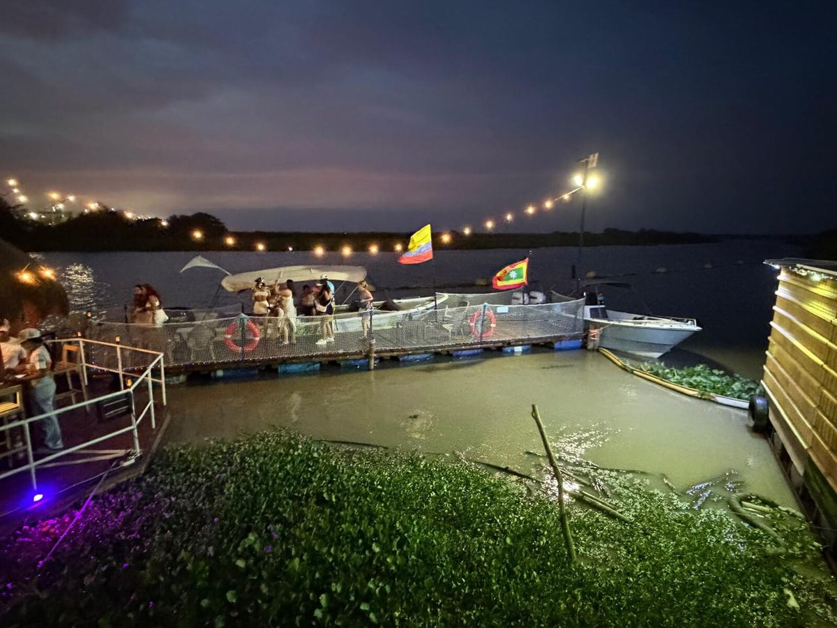Boats on the Magdalena River beside Barranquilla’s Gran Malecón