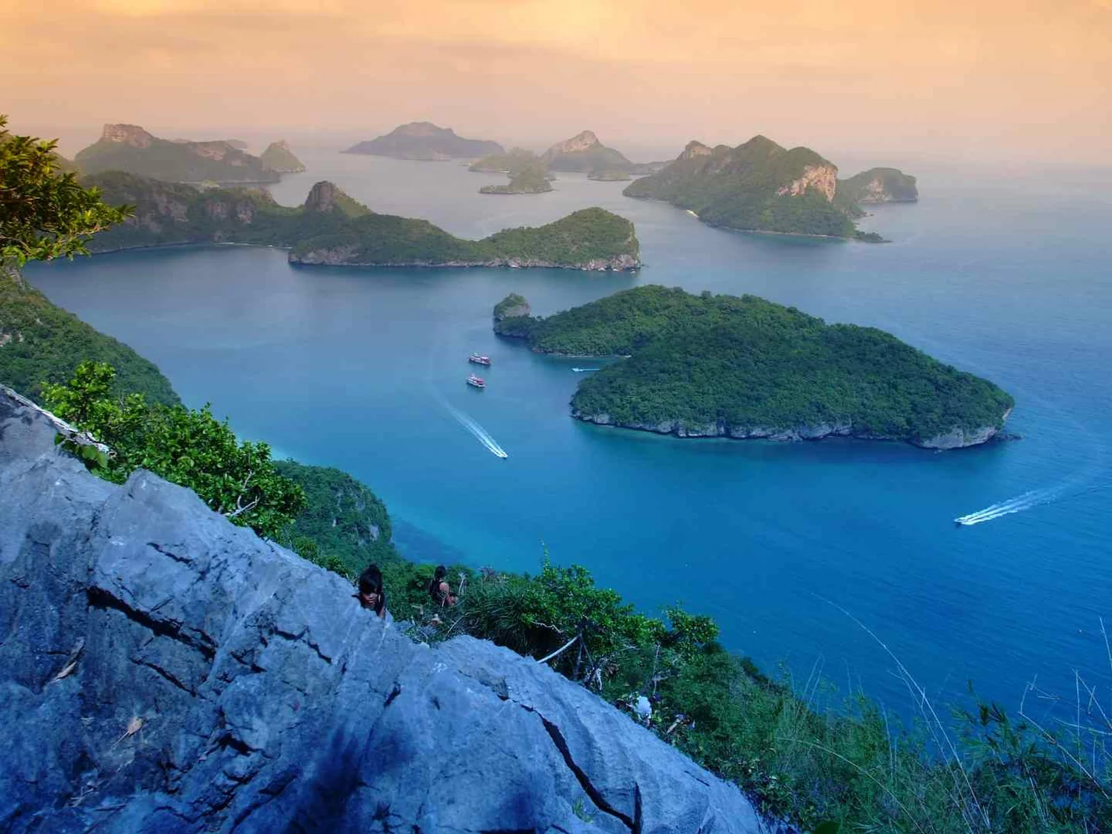 Ang Thong Marine Park islands near Ko Samui at sunset