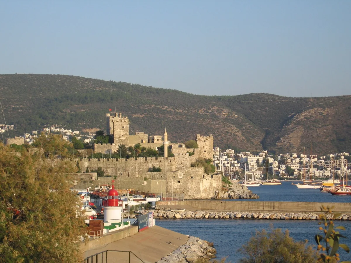 View of Bodrum cruise port and waterfront