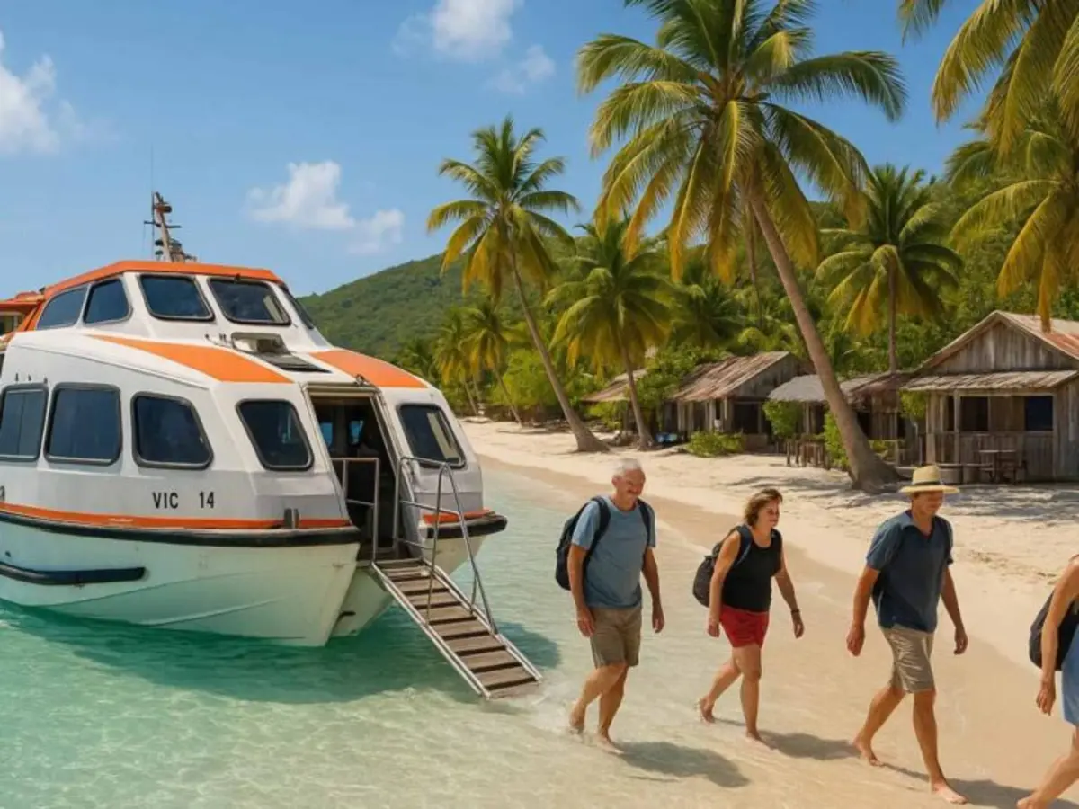 View of the Jost Van Dyke cruise port area