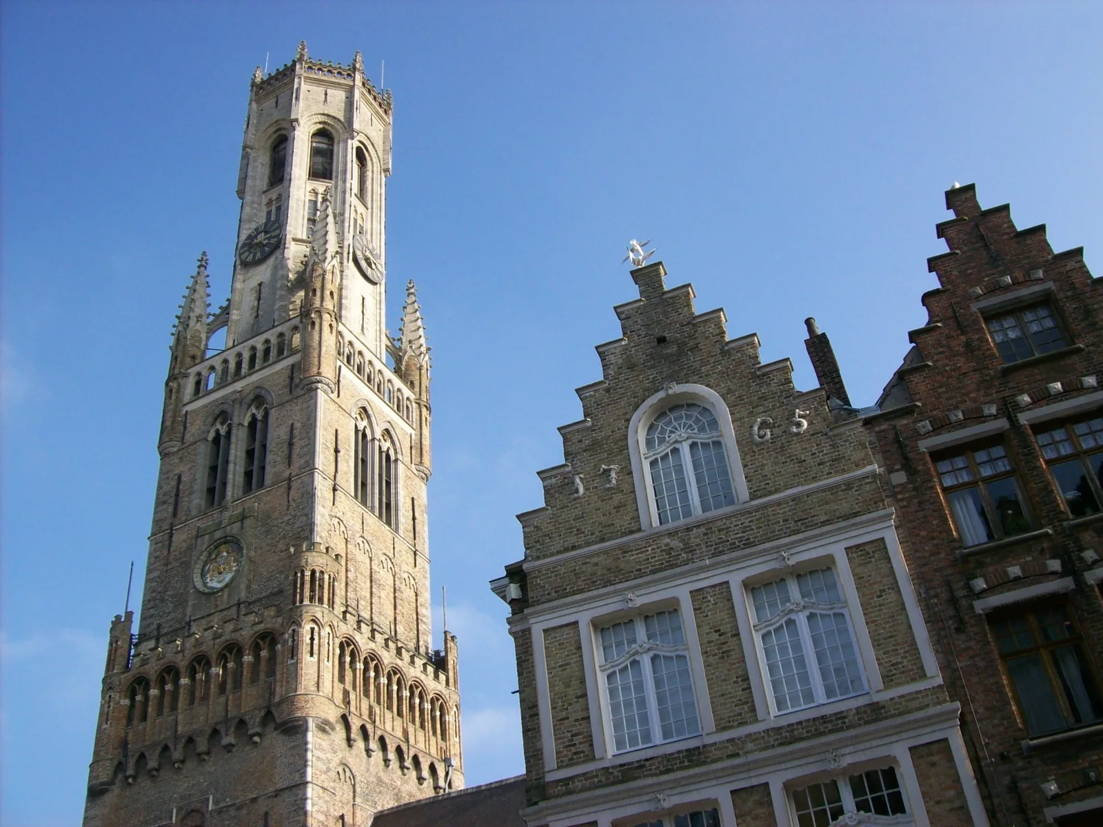 Belfry of Bruges viewed from the Markt square