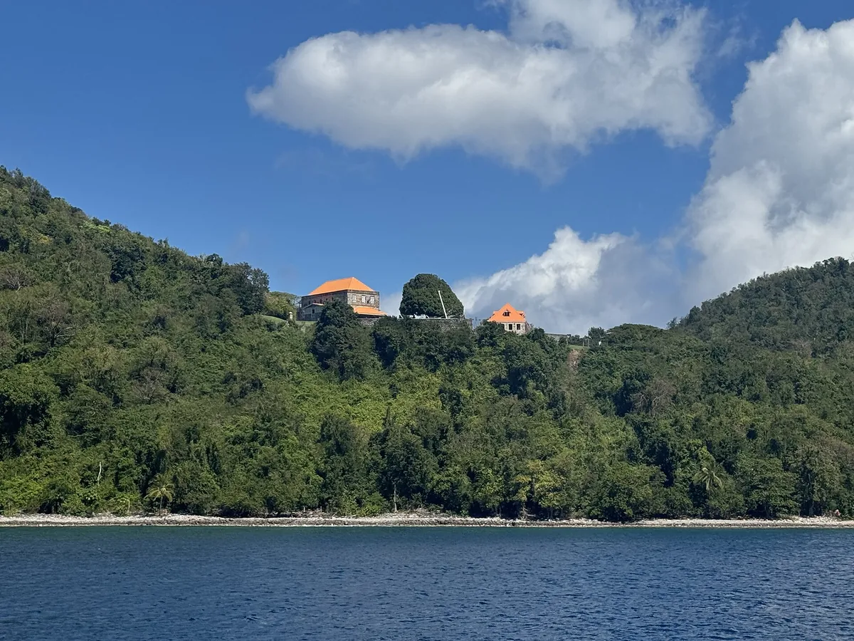 View of Cabrits cruise port and waterfront
