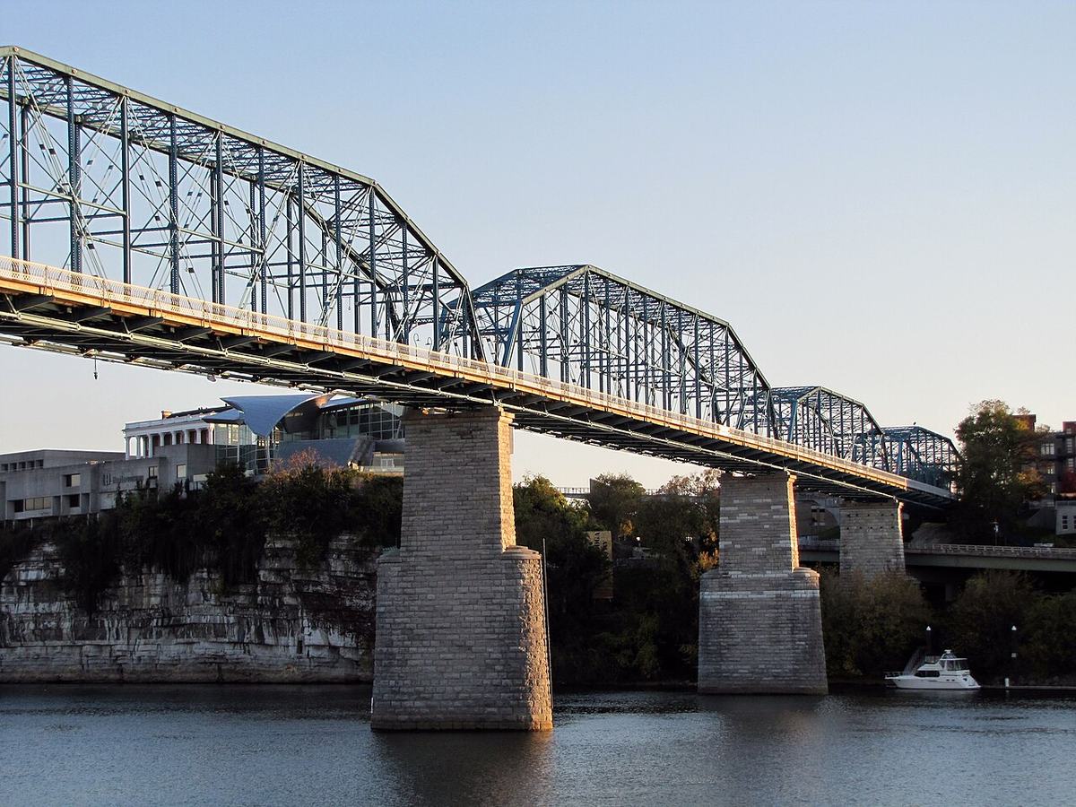 Walnut Street Bridge crossing the Tennessee River in Chattanooga
