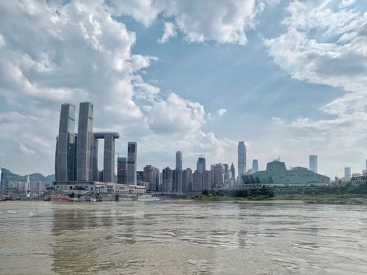 Modern Chongqing skyline viewed across the Yangtze River