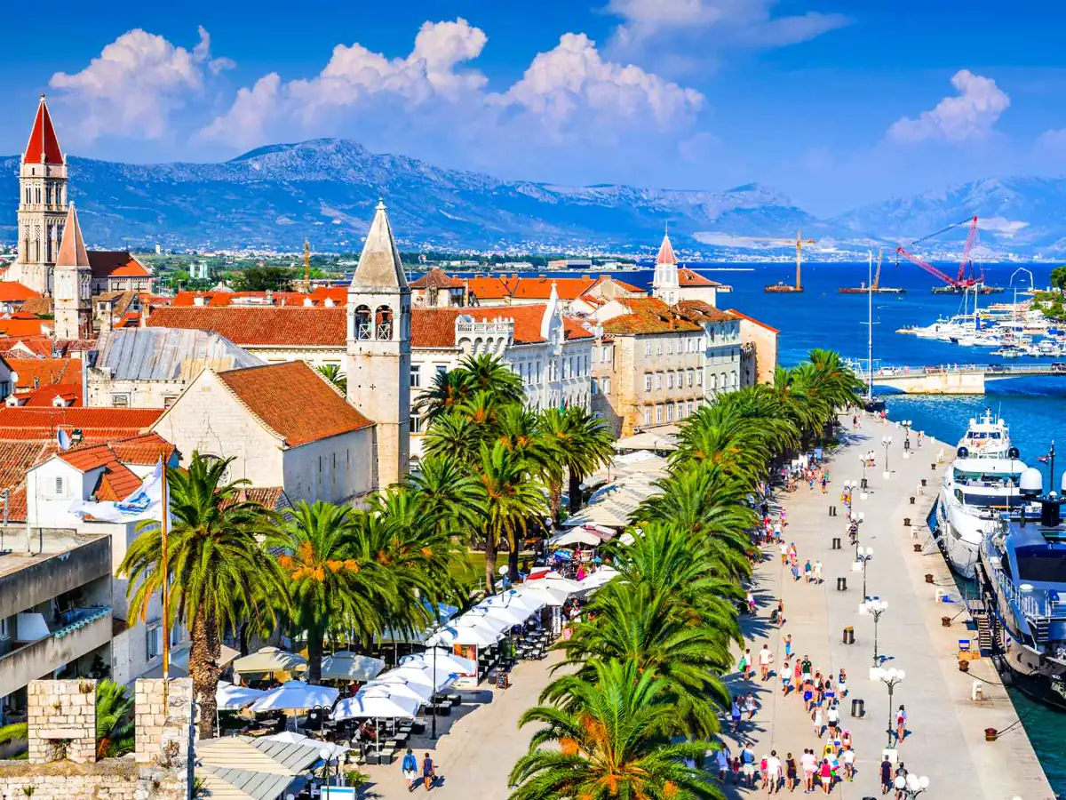 Split waterfront and historic old town on the Croatian coast