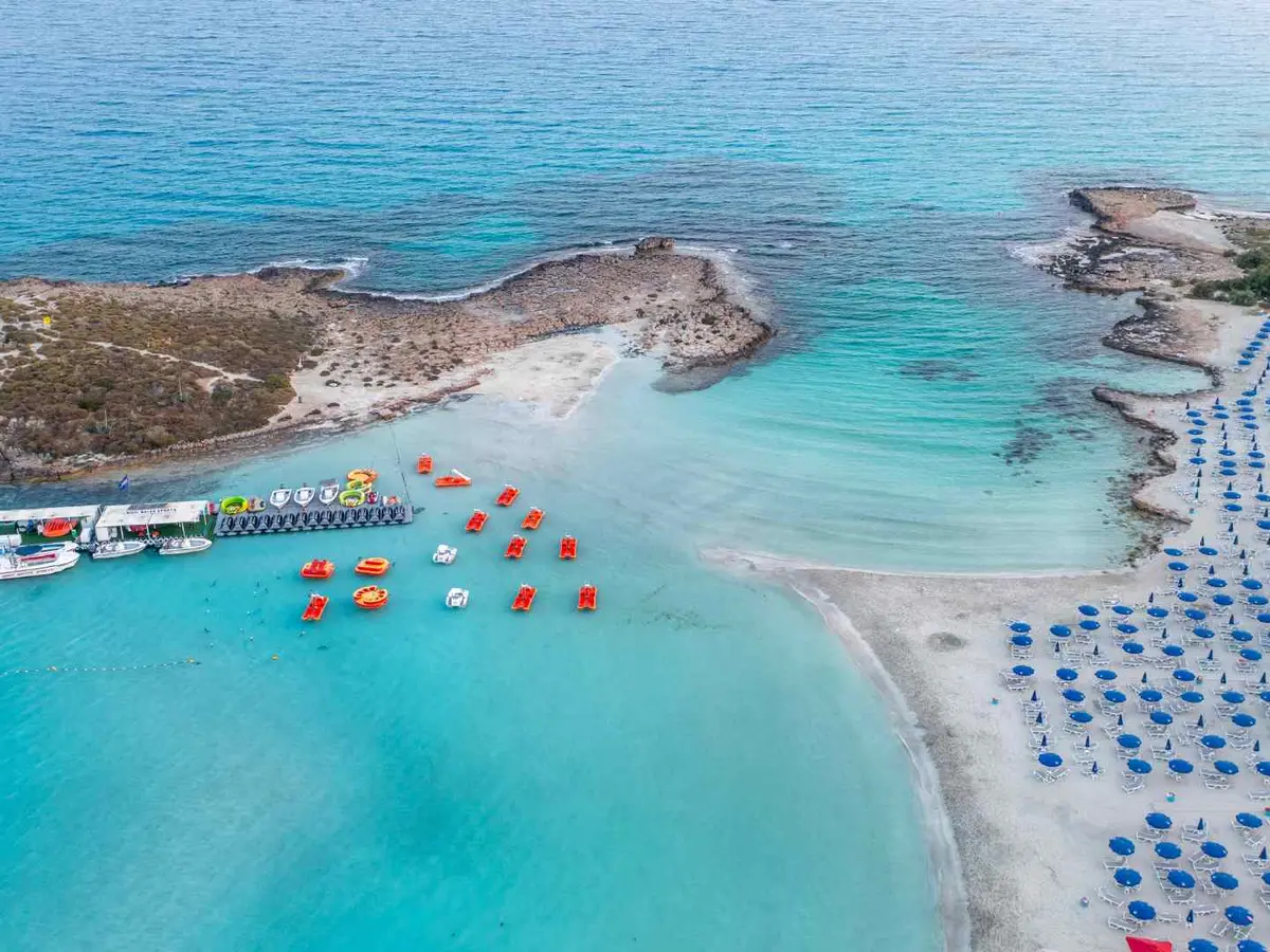 Turquoise swimming cove on the Ayia Napa coast, Cyprus