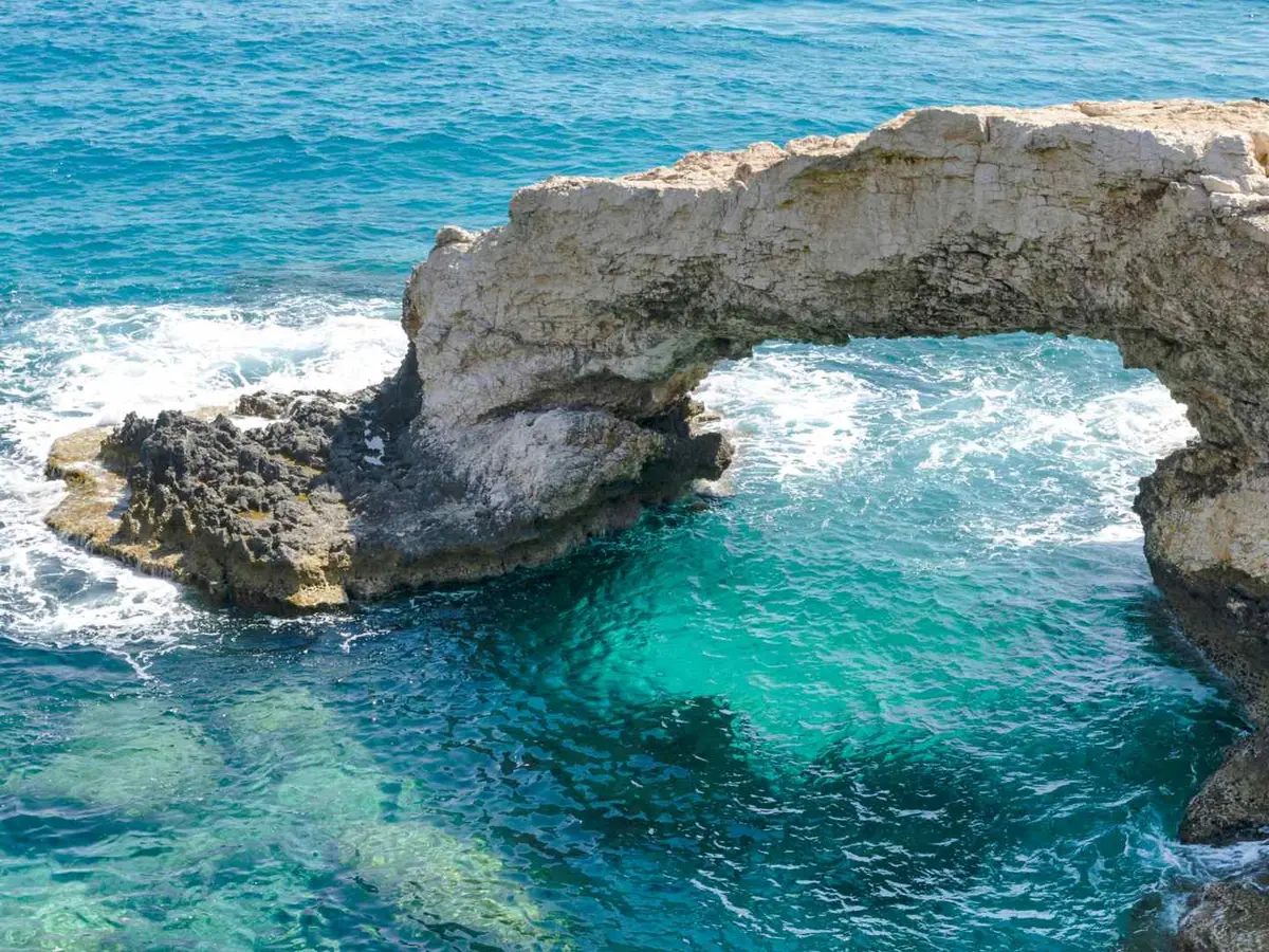 Natural sea arch near Ayia Napa, Cyprus