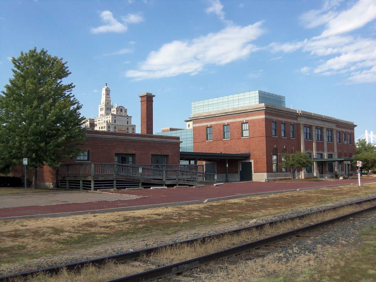 Historic Union Station and Burlington Freight House near the Davenport riverfront