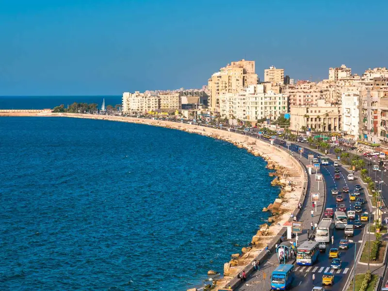 Harbor view at Alexandria, Egypt