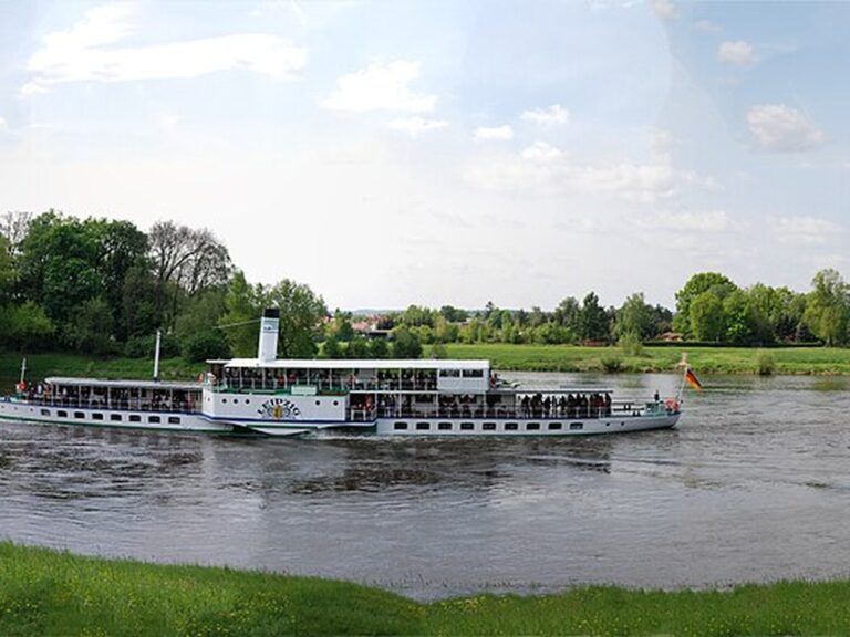 Dresden skyline beside the Elbe River