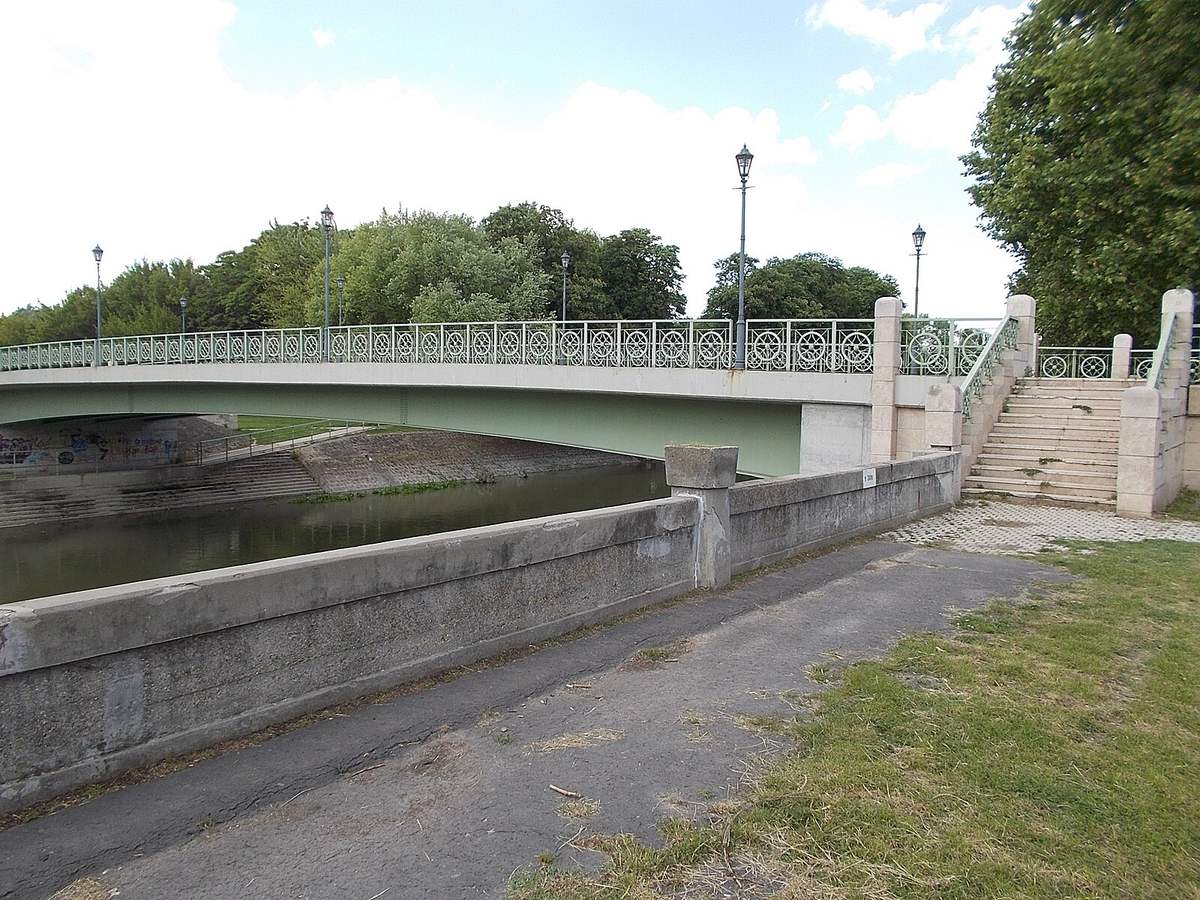 Steps along a Danube riverside promenade in Hungary