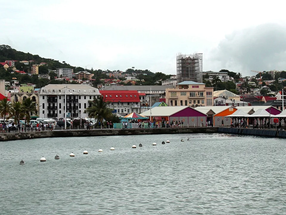 View of Fort-de-France cruise port and waterfront