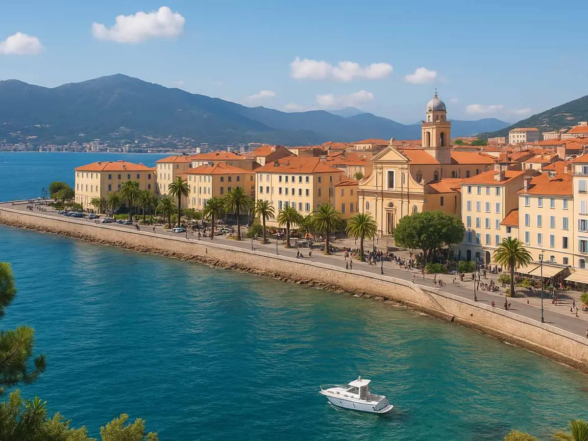 View across Ajaccio during a France cruise port day