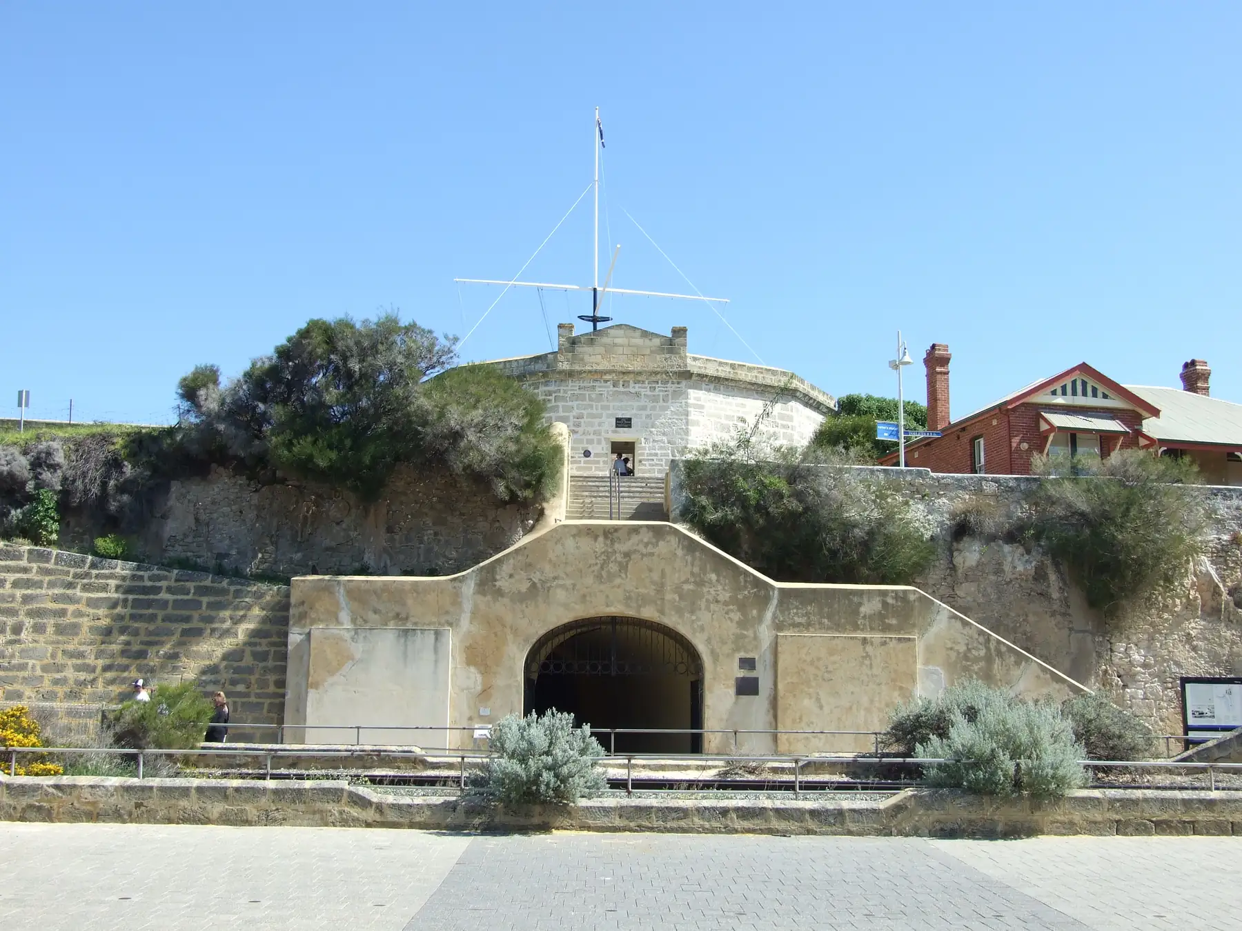 The historic Round House on a sunny day in Fremantle, Western Australia.