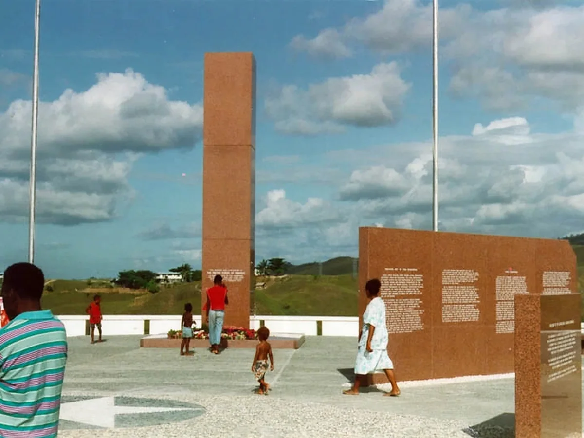 Guadalcanal American Memorial above Honiara in the Solomon Islands