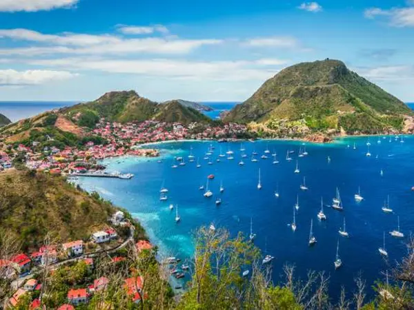 Sailboats in the bay at Les Saintes