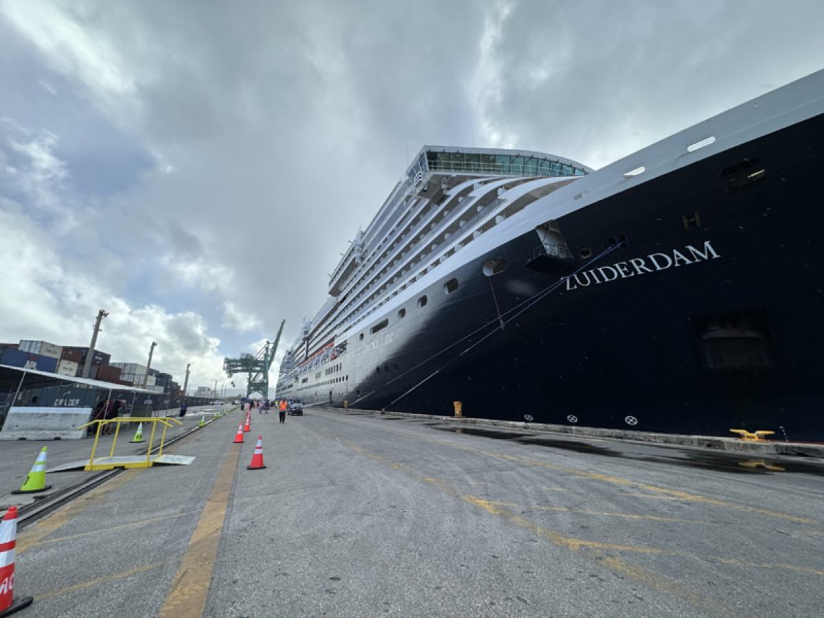 Zuiderdam cruise ship berthed at the Port of Guam