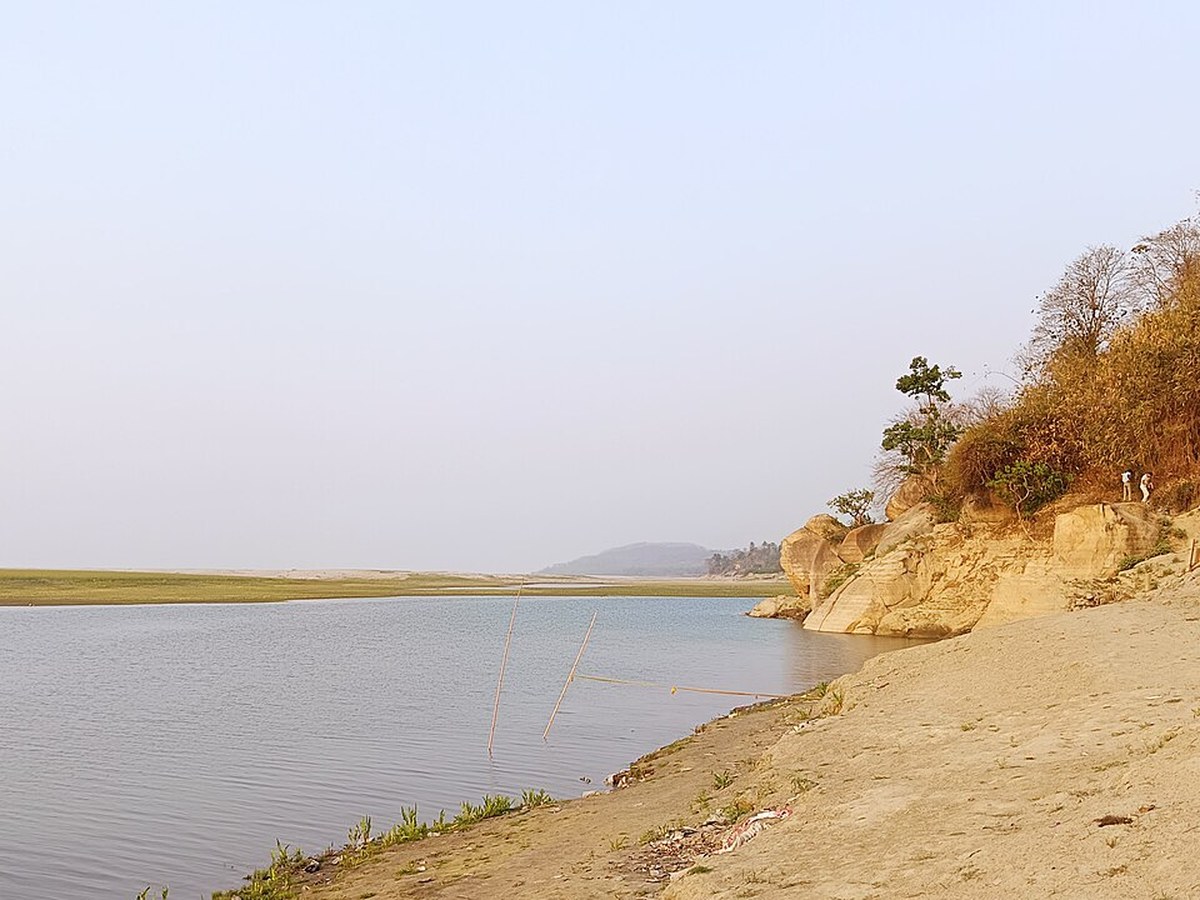 Brahmaputra from Hatisila Guwahati at Guwahati and Pandu, Assam, India