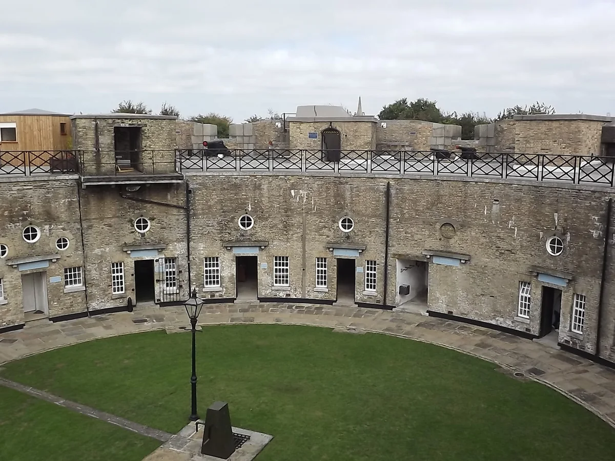 Circular courtyard inside the Redoubt Fort in Harwich