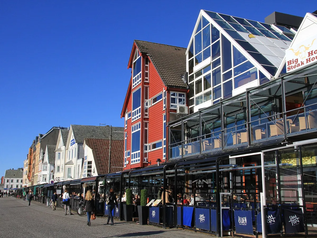 View of Haugesund cruise port and waterfront